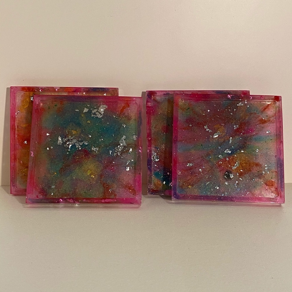 ✨Unicorn holographic coasters ✨
